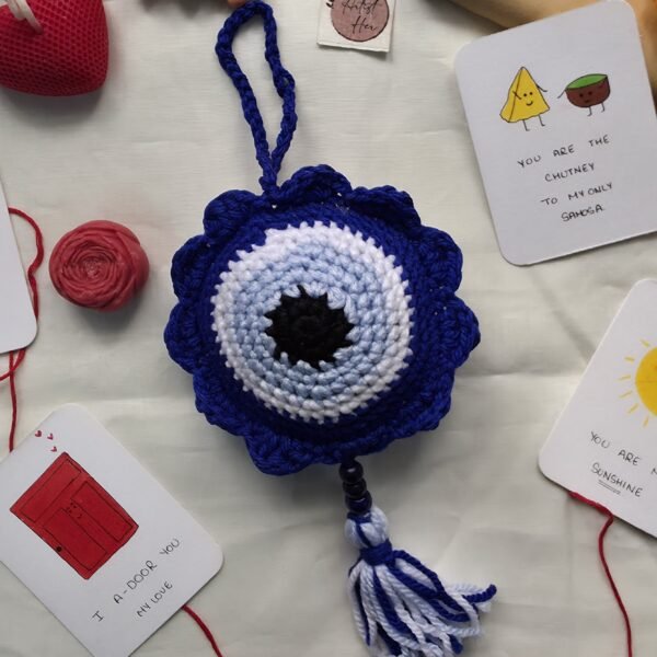 🧿 Evil Eye Crochet Keychain cum Bag Charm