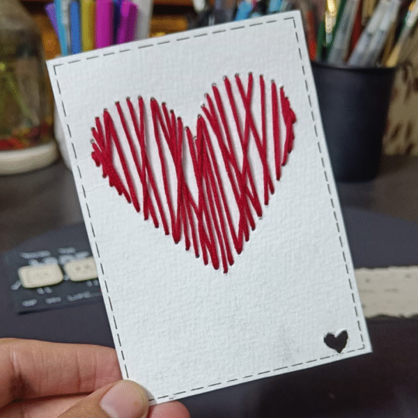 Minimal Handmade Heart Card – Simple Love Greeting