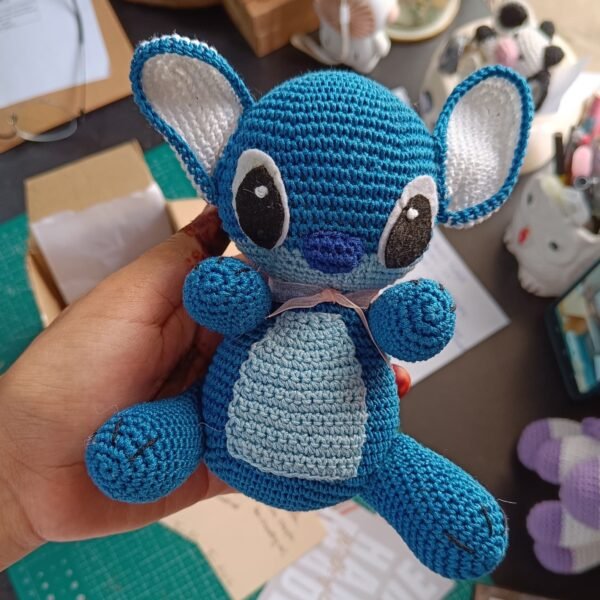 💙 Crochet Stitch Plushie – Handmade Amigurumi