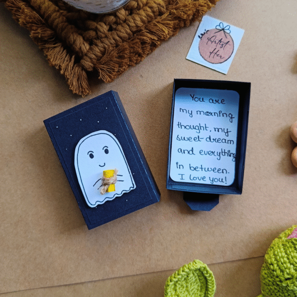 Handmade Matchbox Card – “You’re My Every Thought”