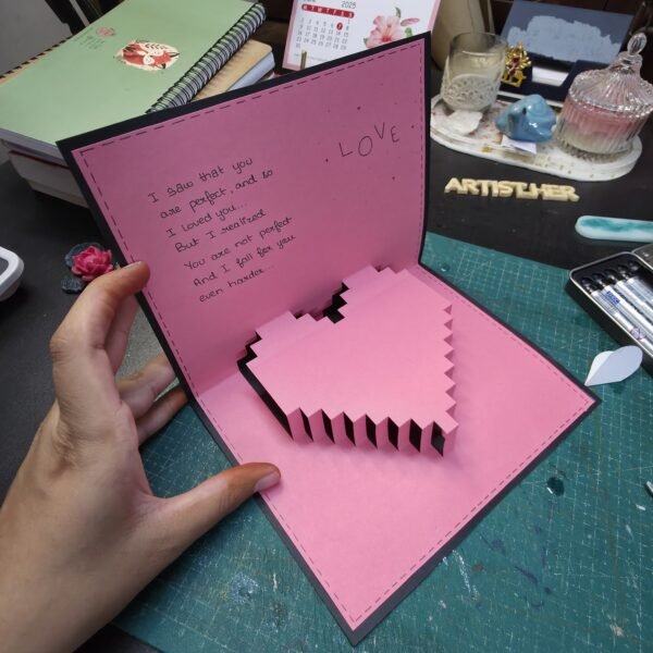 💖  3D Pop-Up Heart Love Card