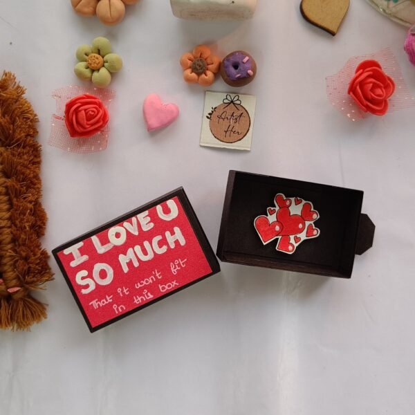 Handmade Matchbox Card – “I Love You So Much ❤️”