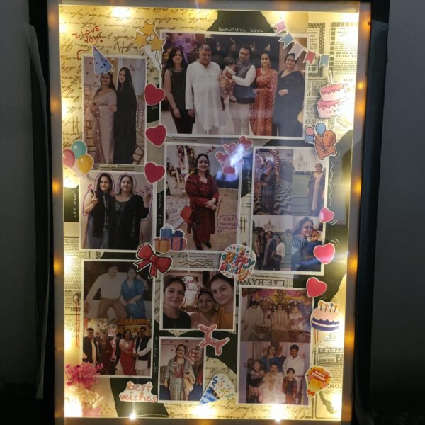 Custom LED Photo Collage Frame – Handmade & Personalised Gift