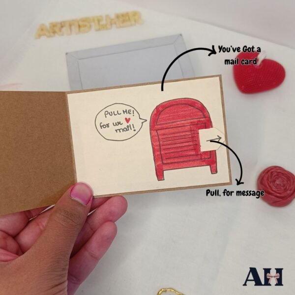 ou’ve Got Mail” Pull-Tab Card | Cute Interactive Mailbox Message Card 01