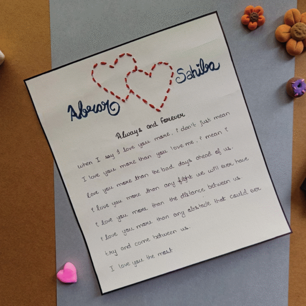 🧵 Hand-Embroidered Coffee Stain Love Letter