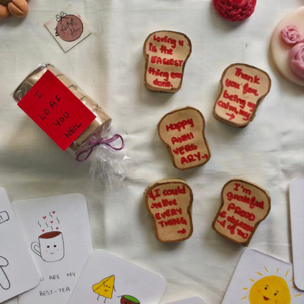 🍞 “I Loaf You” Bread Love Notes Gift Set – Set of 5 in one packet